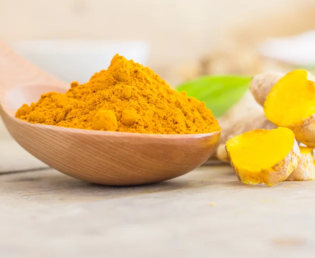 Healthy digestive system with turmeric helping with digestion