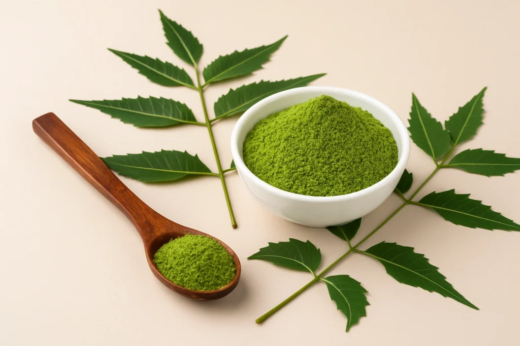 Neem powder face pack for glowing skin