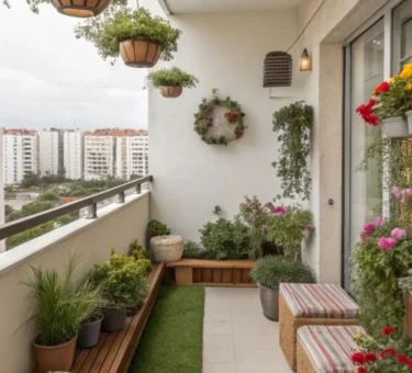 Beautiful flowering plants for balcony in a vibrant outdoor garden
