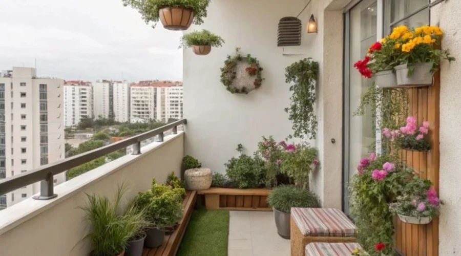 Beautiful flowering plants for balcony in a vibrant outdoor garden